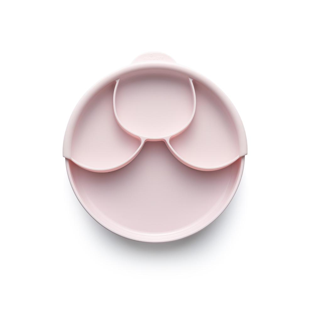 Miniware Healthy Meal Set - PLA Smart Divider Suction Plate + Silicone Divider in Cotton Candy