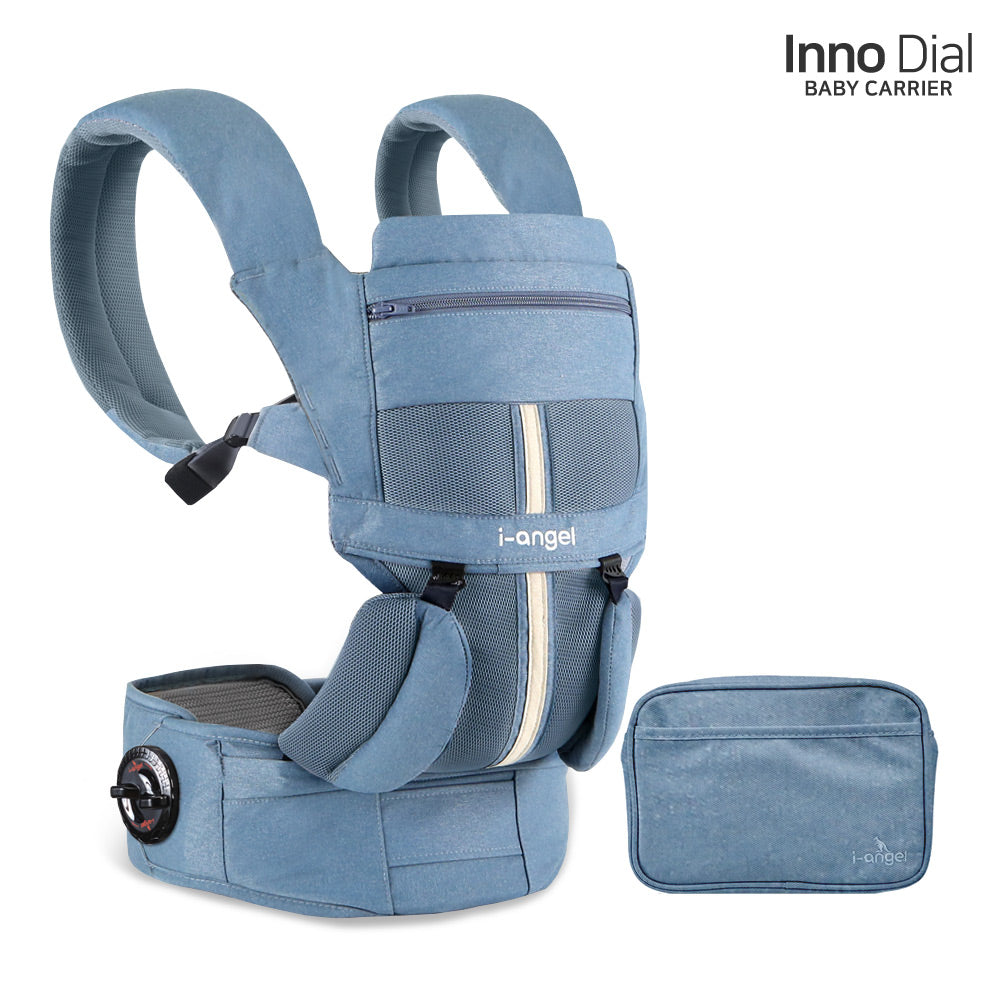 i angel Inno Dial 360 All Positions Baby Carrier Steel Blue Mighty Rabbit