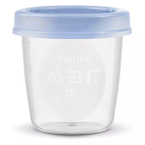 Philips AVENT Breast Milk Storage Cups And Lids, 10 6oz Containers,  SCF618/10